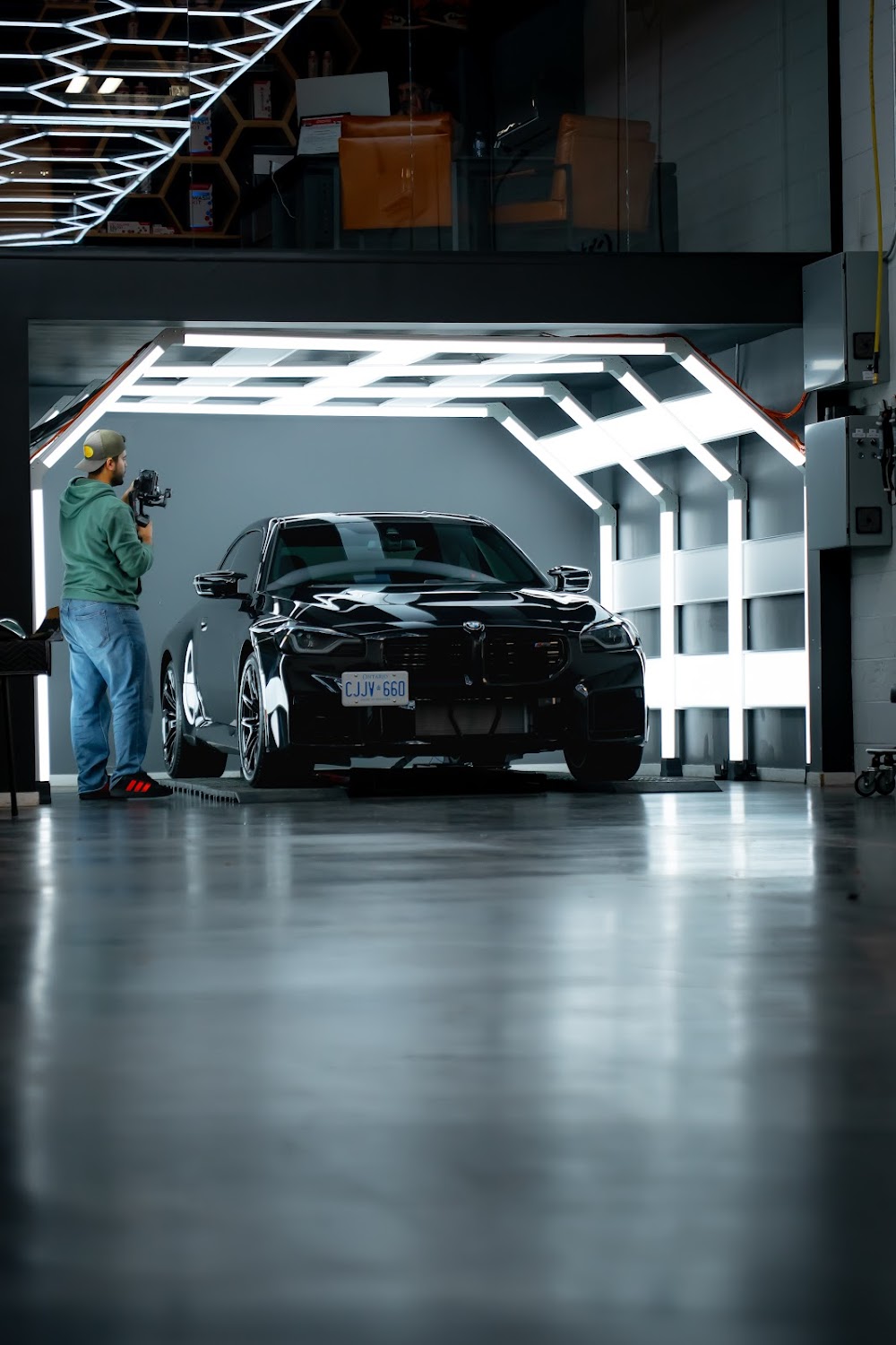 BMW M2 wide in the ZAutoCare studio during its shoot