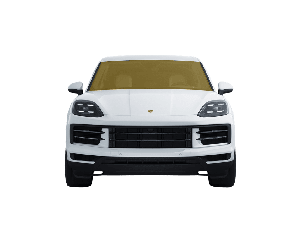 White Porsche SUV showing the windshield film package at ZAutoCare