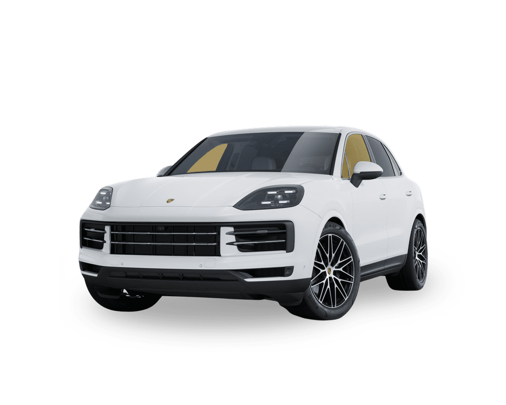 White Porsche SUV showing the front two windows tint package at ZAutoCare