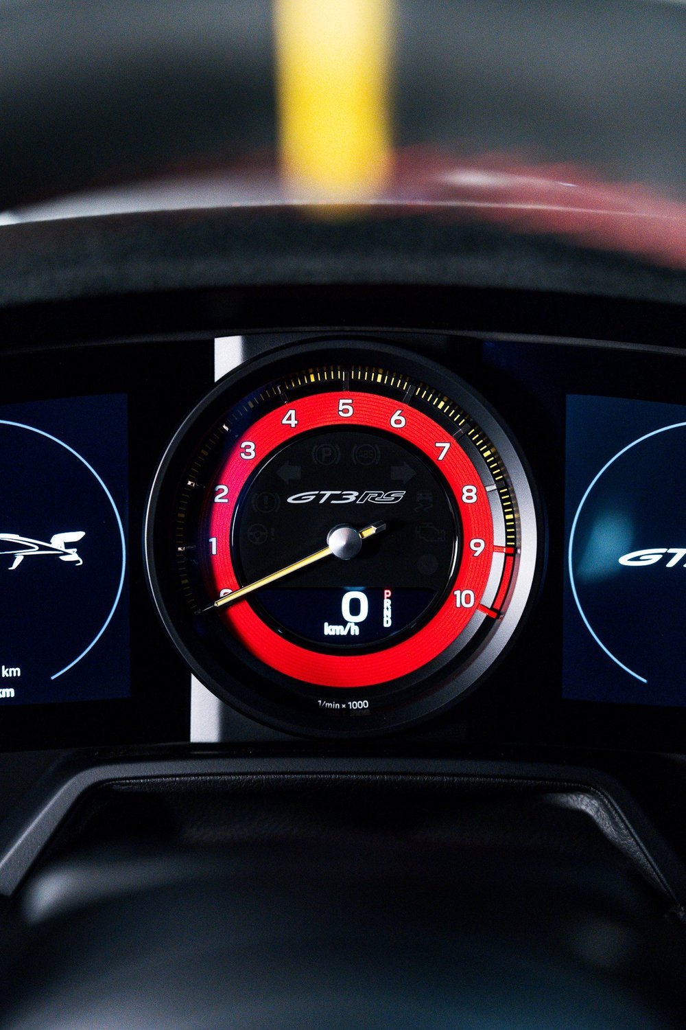 View from the cockpit of a 992 Porsche GT3 RS