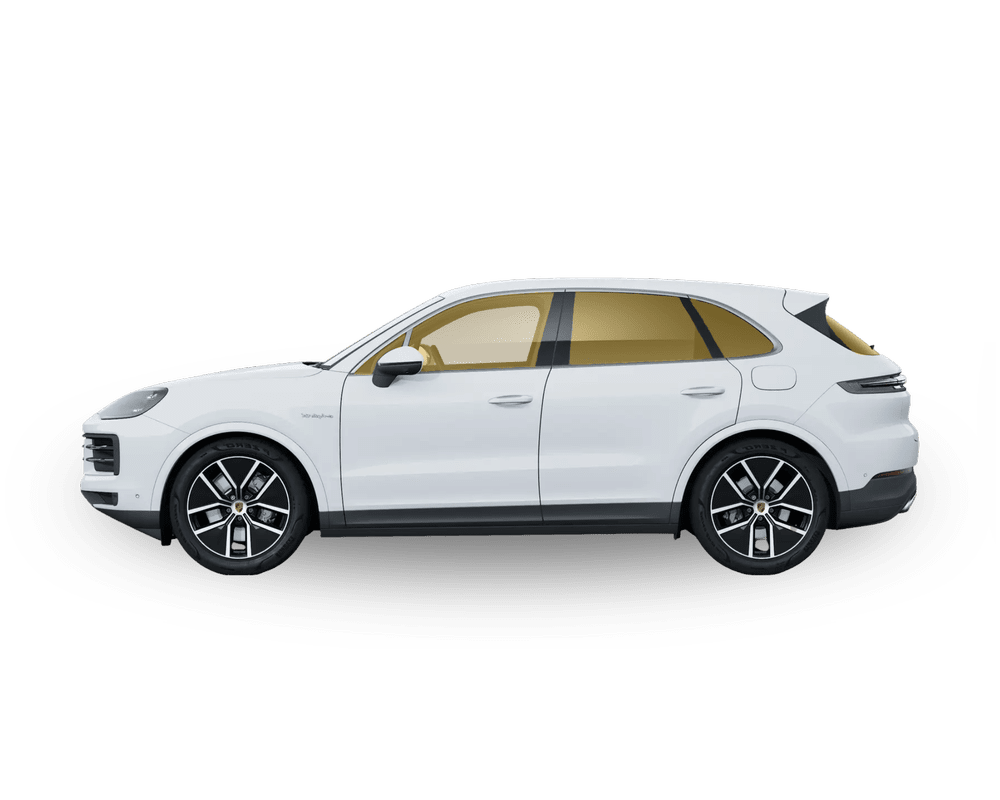 White Porsche SUV showing the all-windows tint package at ZAutoCare