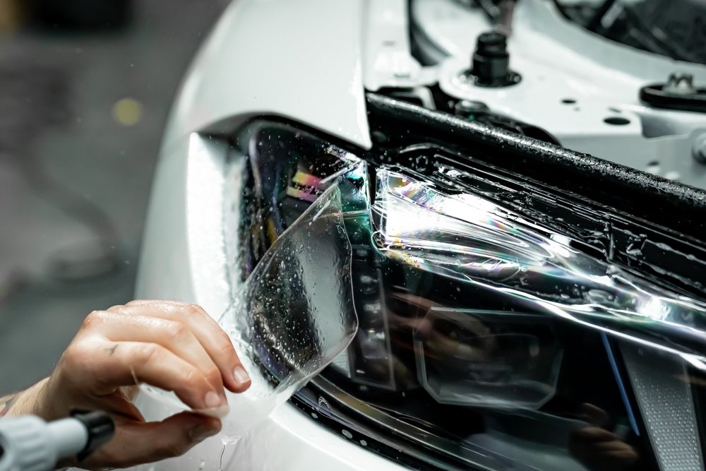 XPEL PPF installed on a 2025 BMW M3 Competition headlight
