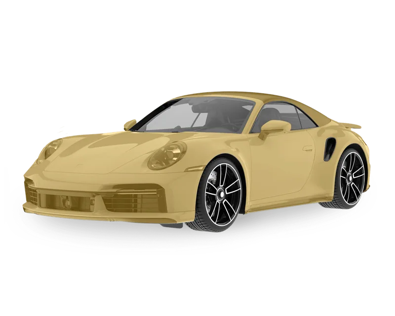 Porsche 911 Turbo fully highlighted showing Full Body PPF coverage